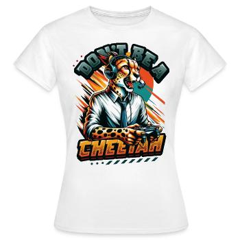 Jeux vidéo Cheetaah Esport Gaming Nerd Gamer - T-shirt Femme - blanc - Devant - AI Model Female 172 dark (172cm)