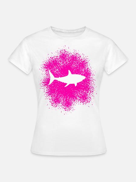 Hai Haifisch im Meer - Frauen T-Shirt - Weiß