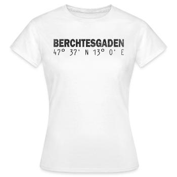 Coordonnées GPS de Berchtesgaden - T-shirt Femme - blanc - Devant - AI Model Female 172 dark (172cm)