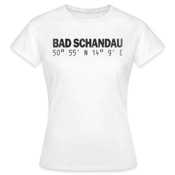 Bad Schandau Coordonnées GPS - T-shirt Femme - blanc - Devant - AI Model Female 172 dark (172cm)