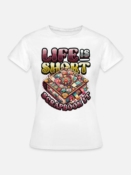 Mädchen Scrapbooking Enthusiast Scrapbook - Frauen T-Shirt - Weiß