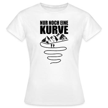 Nur noch eine Kurve - Frauen T-Shirt - Weiß - Vorne - AI Model Female 172 dark (172cm)