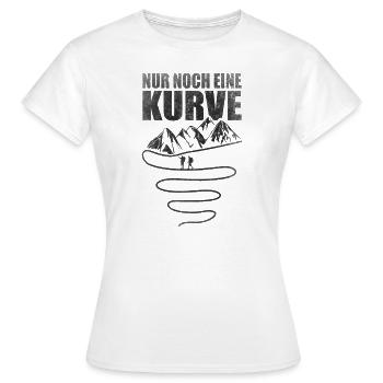 Nur noch eine Kurve - Frauen T-Shirt - Weiß - Vorne - AI Model Female 172 dark (172cm)