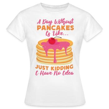 Amoureux des crêpes Les enfants Une journée sans - T-shirt Femme - blanc - Devant - AI Model Female 172 dark (172cm)