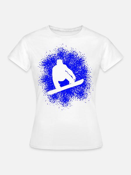 Snowboard Wintersprotler - Frauen T-Shirt - Weiß
