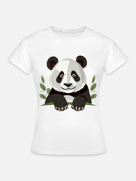 Großer Panda - Frauen T-Shirt - Weiß
