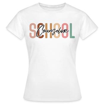 Conseiller scolaire Conseiller scolaire - T-shirt Femme - blanc - Devant - AI Model Female 172 dark (172cm)