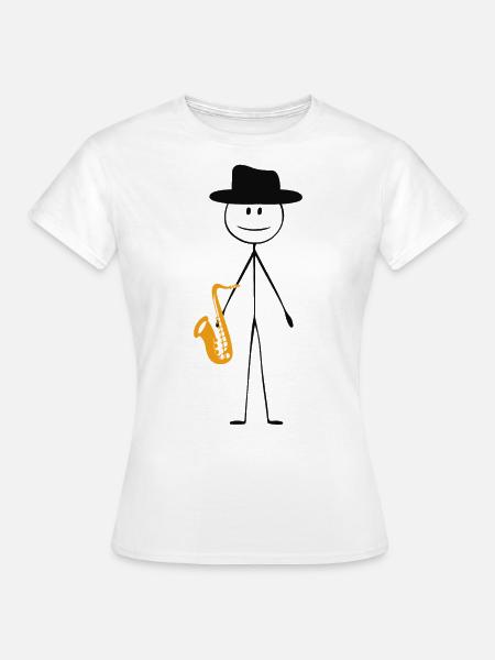 Saxophone Saxophone Guy - Frauen T-Shirt - Weiß