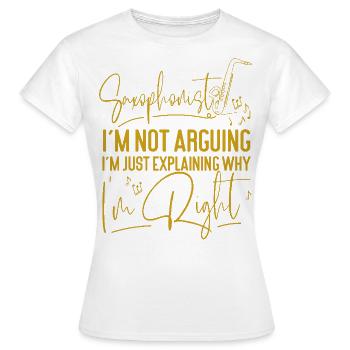 Saxophoniste Saxophoniste Je ne suis pas - T-shirt Femme - blanc - Devant - AI Model Female 172 dark (172cm)
