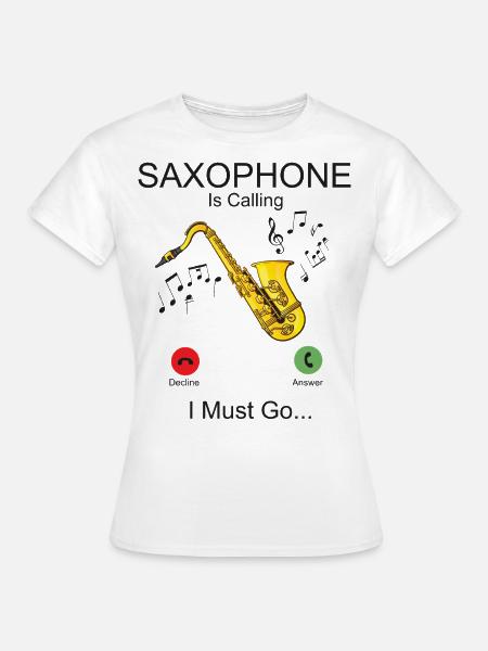 Saxophone Phone Display Saxophone - Frauen T-Shirt - Weiß