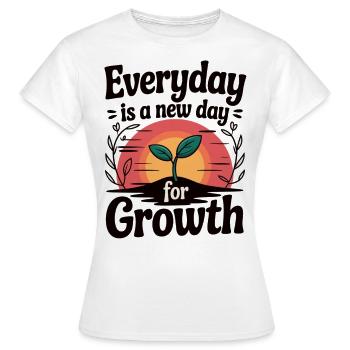 Grandir à chaque jour - T-shirt Femme - blanc - Devant - AI Model Female 172 dark (172cm)