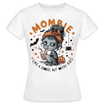 Mombie Halloween Mom Shirt - Women's T-Shirt - white - Front - AI Model Female 172 dark (172cm)