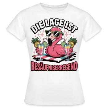 Flamingo de fête Ivresse - T-shirt Femme - blanc - Devant - AI Model Female 172 dark (172cm)