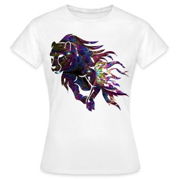 Résumé Guépard Galaxy - T-shirt Femme - blanc - Devant - AI Model Female 172 dark (172cm)