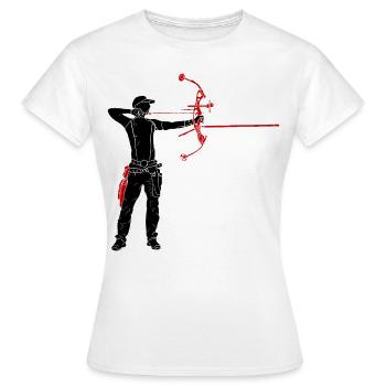 Bogenschütze - Frauen T-Shirt - Weiß - Vorne - AI Model Female 172 dark (172cm)