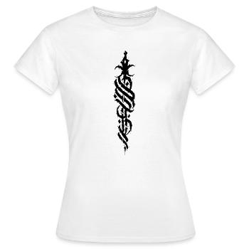 Symbole trash tattoo black - T-shirt Femme - blanc - Devant - AI Model Female 172 dark (172cm)