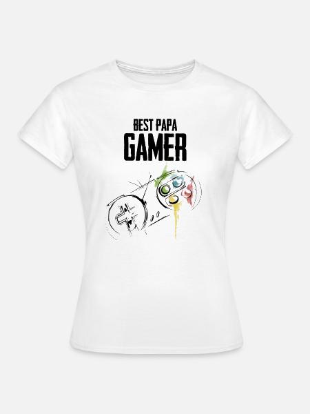 Bester Daddy Gamer - Frauen T-Shirt - Weiß
