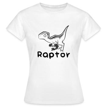 Raptor minimaliste dotwork - T-shirt Femme - blanc - Devant - AI Model Female 172 dark (172cm)