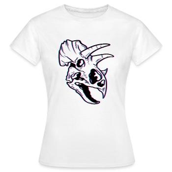 Triceratops effet flou - T-shirt Femme - blanc - Devant - AI Model Female 172 dark (172cm)