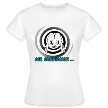 Piège hypnose confiance - T-shirt Femme - blanc - Devant - AI Model Female 172 dark (172cm)