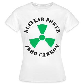 Nuclear Power, Zero Carbon - Women's T-Shirt - white - Front - AI Model Female 172 dark (172cm)