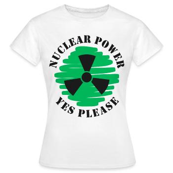 L’énergie nucléaire, oui s’il vous plaît, l’énergie nucléaire - T-shirt Femme - blanc - Devant - AI Model Female 172 dark (172cm)