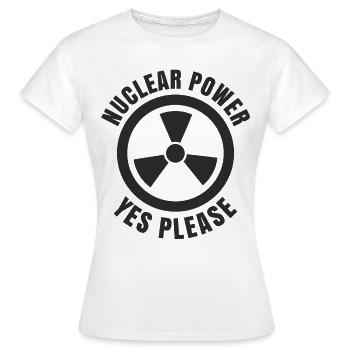 L’énergie nucléaire, oui s’il vous plaît, l’énergie nucléaire - T-shirt Femme - blanc - Devant - AI Model Female 172 dark (172cm)