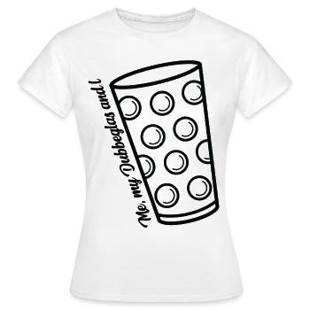 moi mon dubbeglas et i Geschenk PfalzEr Wein - T-shirt Femme - blanc - Devant - AI Model Female 172 dark (172cm)