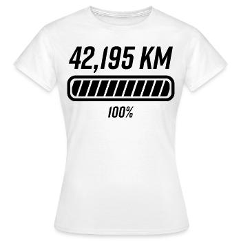 Marathon Marathonläufer Loading Strecke - Frauen T-Shirt - Weiß - Vorne - AI Model Female 172 dark (172cm)