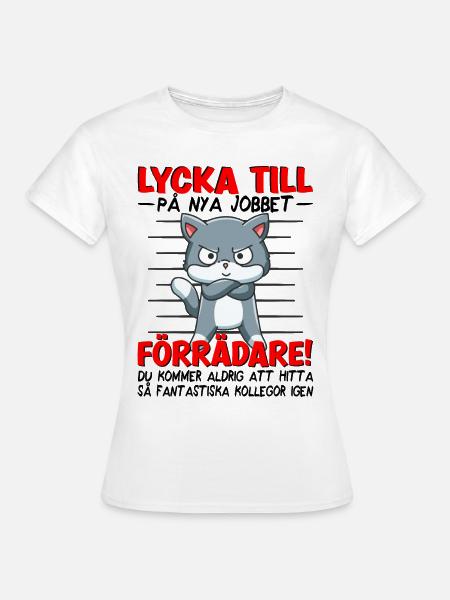 Jobbbyte Nytt jobb Farvälgåva Lycka till - T-shirt dam - vit