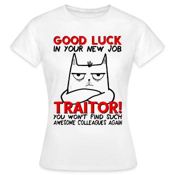 Job change New job farewell farewell gift - Women's T-Shirt - white - Front - AI Model Female 172 dark (172cm)