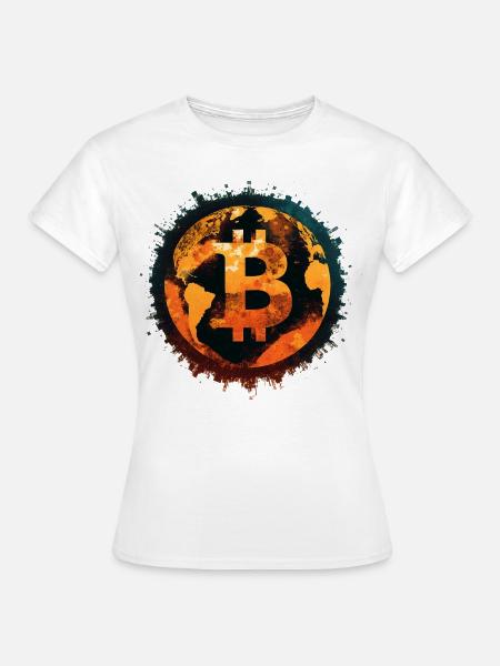 Bitcoin Global Impact - Frauen T-Shirt - Weiß