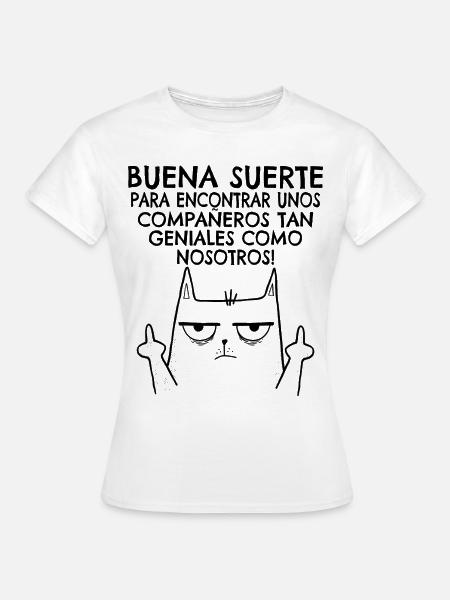 Despedida Compañero de Trabajo Cambio Compañera - Camiseta mujer - blanco