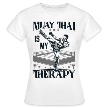 Muay Thai Boxing, Thai Boxer, Thai Boxing - Frauen T-Shirt - Weiß - Vorne - AI Model Female 172 dark (172cm)