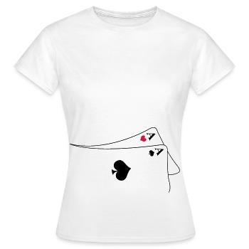 Pocket Aces - Women's T-Shirt - white - Front - AI Model Female 172 dark (172cm)