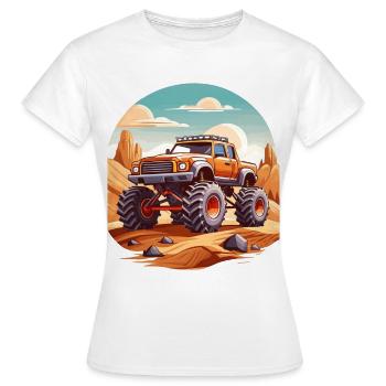 Monstertruck - Frauen T-Shirt - Weiß - Vorne - AI Model Female 172 dark (172cm)