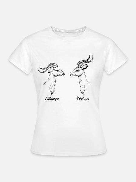 Antilope ProlopeSchwarz - Frauen T-Shirt - Weiß
