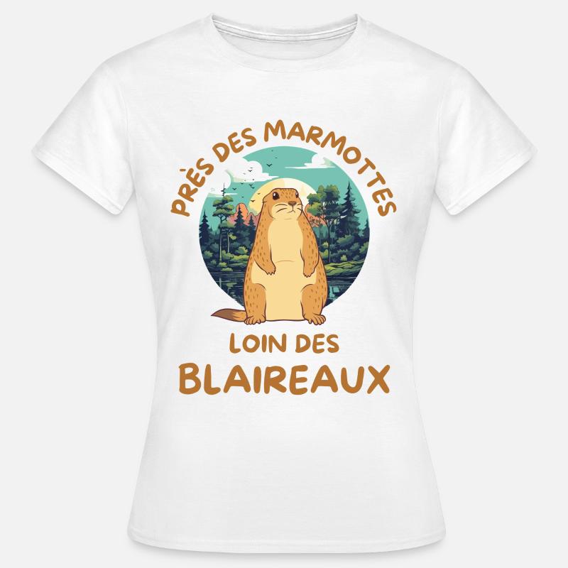 Humour marmotte - T-shirt Femme - blanc