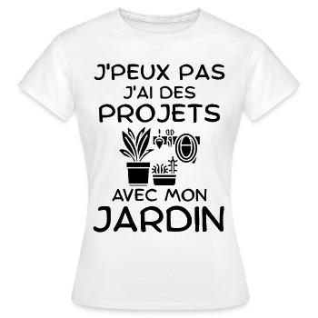 Humour jardinage jardin - T-shirt Femme - blanc - Devant - AI Model Female 172 dark (172cm)