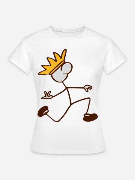 Strichmännchen - Frauen T-Shirt - Weiß