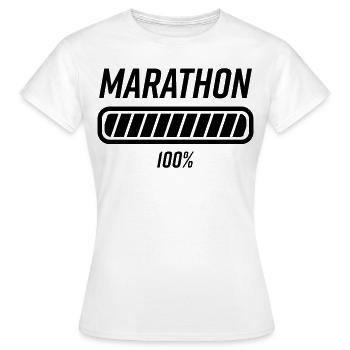 Marathon Marathonläufer Loading Strecke - Frauen T-Shirt - Weiß - Vorne - AI Model Female 172 dark (172cm)