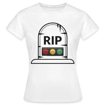 Feu tricolore reposer en toute tranquillité RIP - T-shirt Femme - blanc - Devant - AI Model Female 172 dark (172cm)