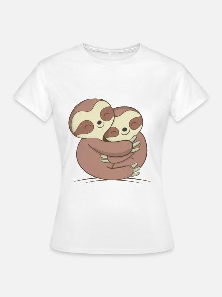 Faultier Design - Frauen T-Shirt - Weiß
