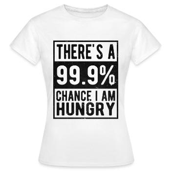 Hungrig lustig - Frauen T-Shirt - Weiß - Vorne - AI Model Female 172 dark (172cm)