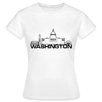 Washington - T-shirt Femme - blanc - Devant - AI Model Female 172 dark (172cm)