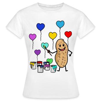 Maler Meister Erdnuss Künstler Pinsel Geburtstag - Frauen T-Shirt - Weiß - Vorne - AI Model Female 172 dark (172cm)