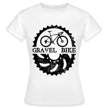 vélo de gravier - T-shirt Femme - blanc - Devant - AI Model Female 172 dark (172cm)
