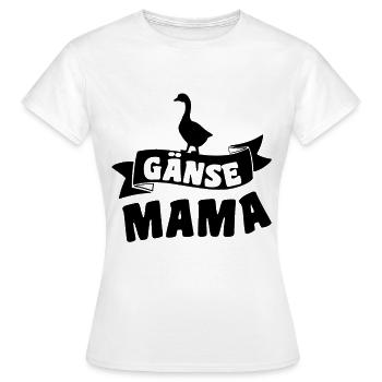 Gänse Mutter - Frauen T-Shirt - Weiß - Vorne - AI Model Female 172 dark (172cm)