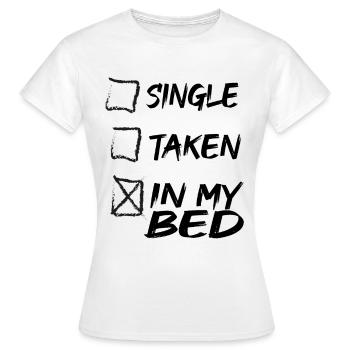 Dans mon lit - T-shirt Femme - blanc - Devant - AI Model Female 172 dark (172cm)