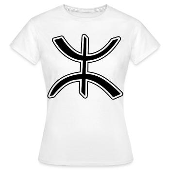 Amazigh Berbère - T-shirt Femme - blanc - Devant - AI Model Female 172 dark (172cm)